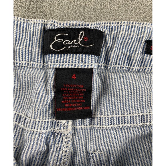 Earl Jean Women's Size 4 Blue Striped Skinny Ankle Jeans Low Rise Casual Denim - Picture 3 of 14